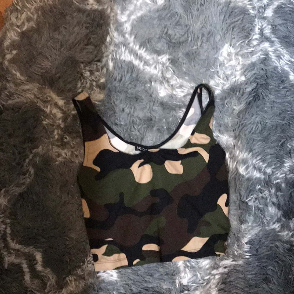 Army crop top